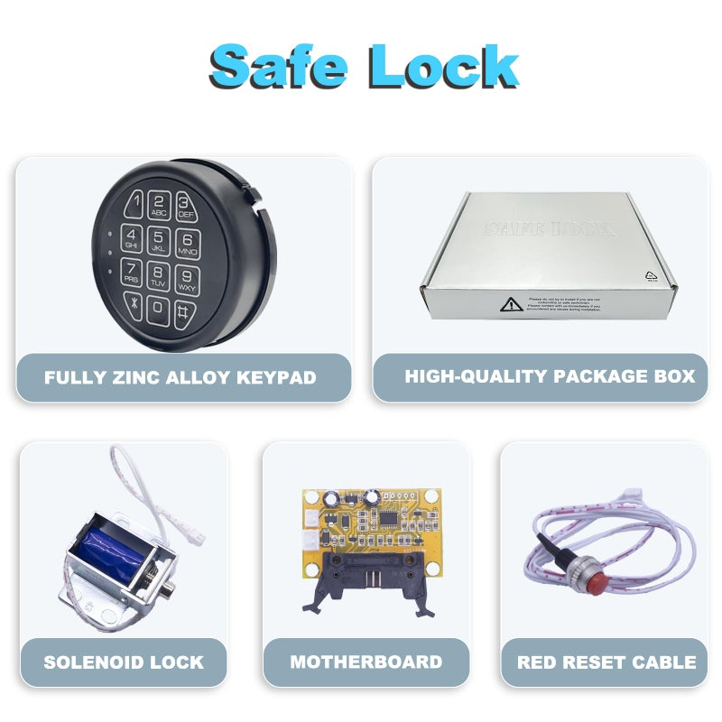 La Macaza Electronic Safe Lock Replacement Keypad with Solenoid Lock  Gun Safe Lock with Programmable Electronic Keypad  Lock Fits High Security Safe Box and Security Cabinet - Image 3